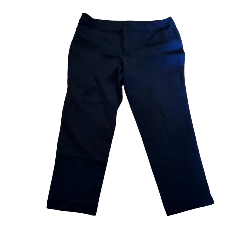 Faded Glory Womens 18 Blue Dress Pants Straight Leg Classic Career Office Trouse